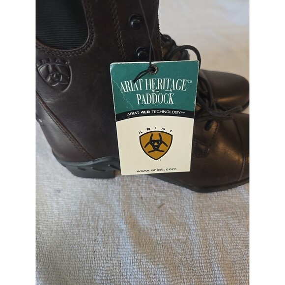 Ariat Boot Womens Size 5.5 B Scout Paddock Lace-up Black Leather Riding 10016413 - Picture 6 of 14